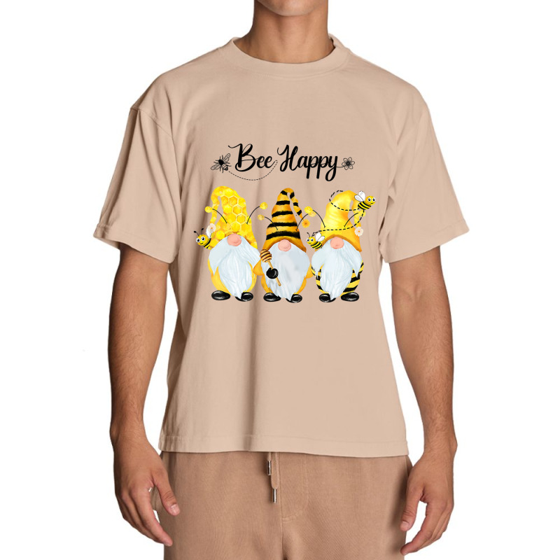 Bee Happy Bee Gnome Spring Urban Heavy T-shirt | Artistshot