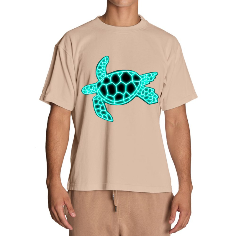 Neon Sea Turtle Urban Heavy T-shirt | Artistshot