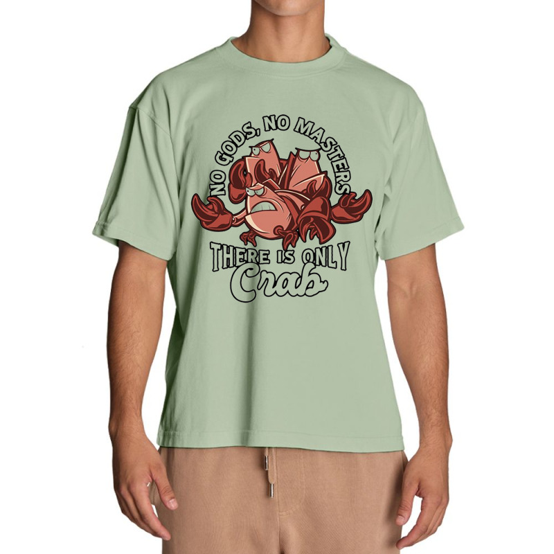 No Gods No Masters Only Crab Crustaceancore Cartoon Crab Humor Funny F Urban Heavy T-shirt | Artistshot