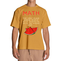 Math And Watermelons Mathematics Calculation Numbers T Shirt Urban Heavy T-shirt | Artistshot