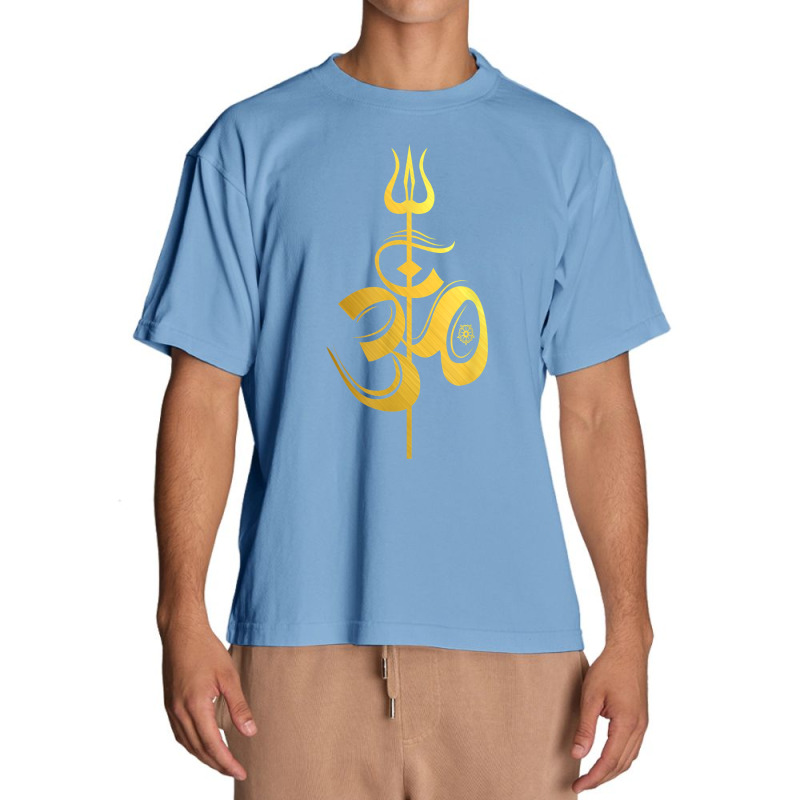 Om Lord Shiva Divine Spear Trident Trishul T Shirt Urban Heavy T-shirt | Artistshot