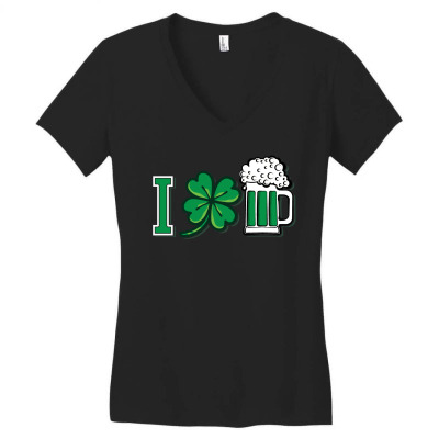 I Love Beer   Funny Patricks Day T Shirt Women's V-neck T-shirt Designed By Gnuh79