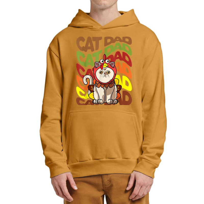 Mens Retro Vintage Thanksgiving Exotic Shorthair Cat Dad Father T Shir Urban Pullover Hoodie by cm-arts | Artistshot