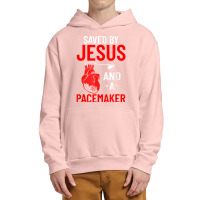 Saved By Jesus And A Pacemaker Heart Disease Awareness Funny T Shirt Urban Pullover Hoodie | Artistshot