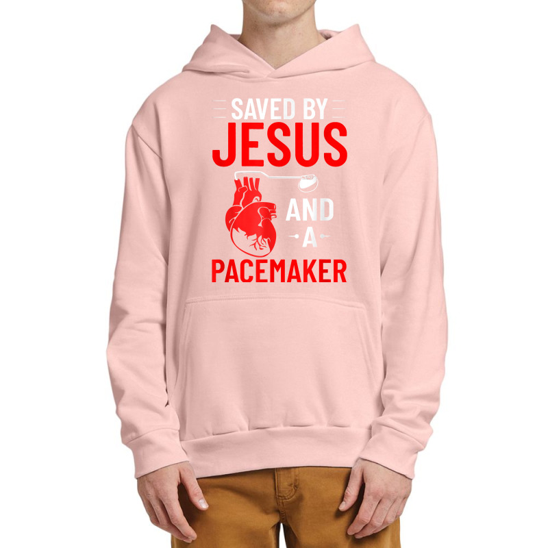 Saved By Jesus And A Pacemaker Heart Disease Awareness Funny T Shirt Urban Pullover Hoodie | Artistshot