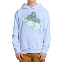 Sloth Riding A Skateboard, Sloth, Riding, Skateboard, Guys Animal, All Urban Pullover Hoodie | Artistshot