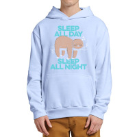 Sleep All Day Sleep All Night Urban Pullover Hoodie | Artistshot