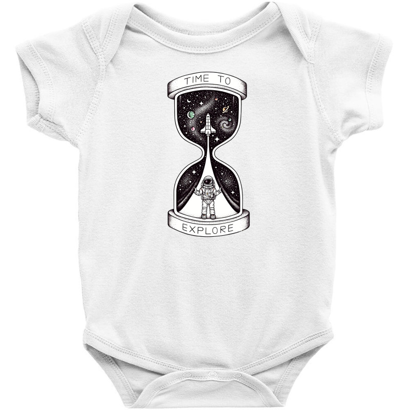 Time To Explore Astronaut Space Rocket Baby Bodysuit by KATHYPATTERSON | Artistshot