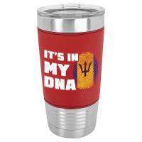 It's In My Dna Barbados Flag Fingerprint Men Women Leatherette Tumbler | Artistshot