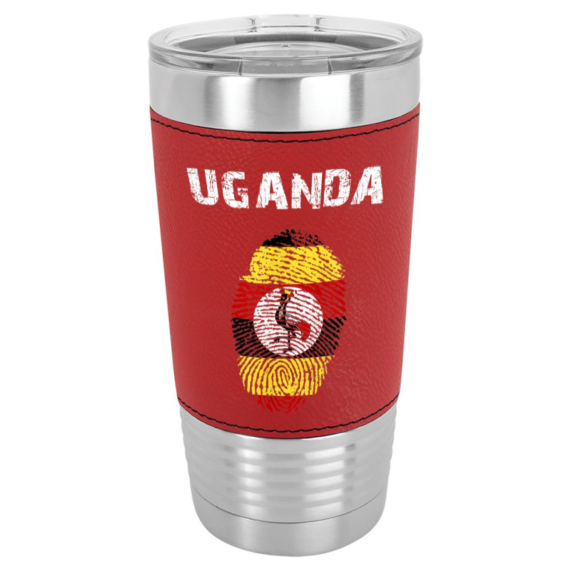 Uganda Fingerprint Flag Country Pride Heritage Shirt Leatherette Tumbler by cm-arts | Artistshot