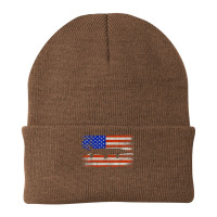 Alligator Gar Fishing Retro American Flag Design T Shirt Beanie | Artistshot