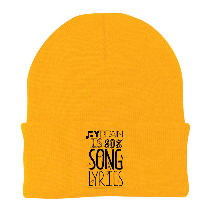 My Brain Is 80 Song Lyrics Music Lover Novelty Tee Day Gift Beanie by CaleDesign | Artistshot