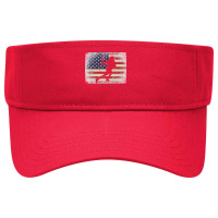 Lacrosse 4th Of July Gift American Flag Usa  Ball Stick Premium Visor Hat | Artistshot