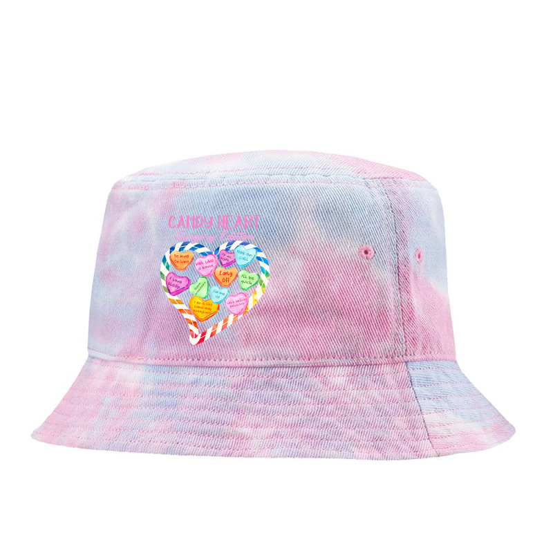 Anesthesia Nurse Valentines Day Candy Heart Surgery Edition T Shirt Tie Dyed Bucket Hat | Artistshot