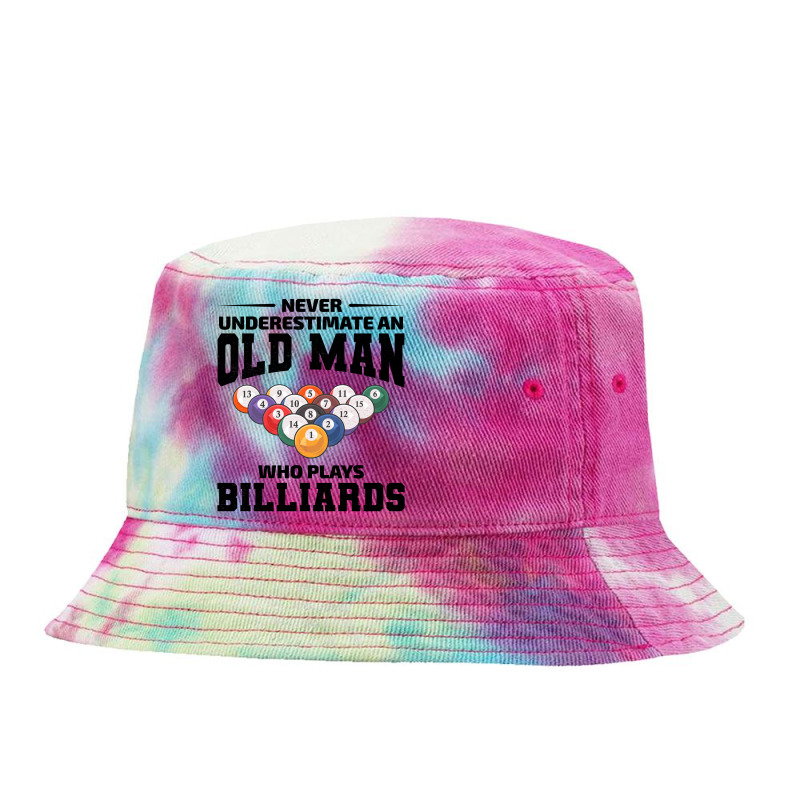 Billiards Snooker Pool Player Cue Sports Grandpa Fathers Day Tie Dyed Bucket Hat | Artistshot