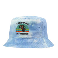 Funny Dachshund I Trip Over My Weiner Dog T Shirt Tie Dyed Bucket Hat | Artistshot