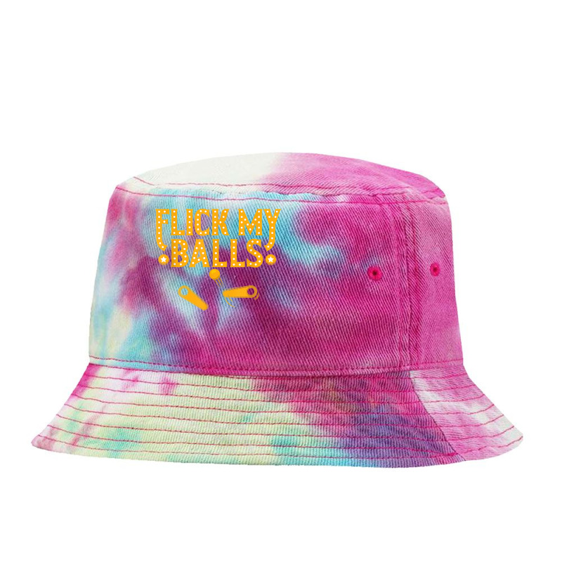 Flick My Balls   Retro Vintage Multiball Pinball Arcade Game T Shirt Tie Dyed Bucket Hat by harmanyuan | Artistshot