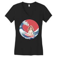 Brown Cocker Spaniel T  Shirt Brown Cocker Spaniel Gifts   Ocean Waves Women's V-neck T-shirt | Artistshot