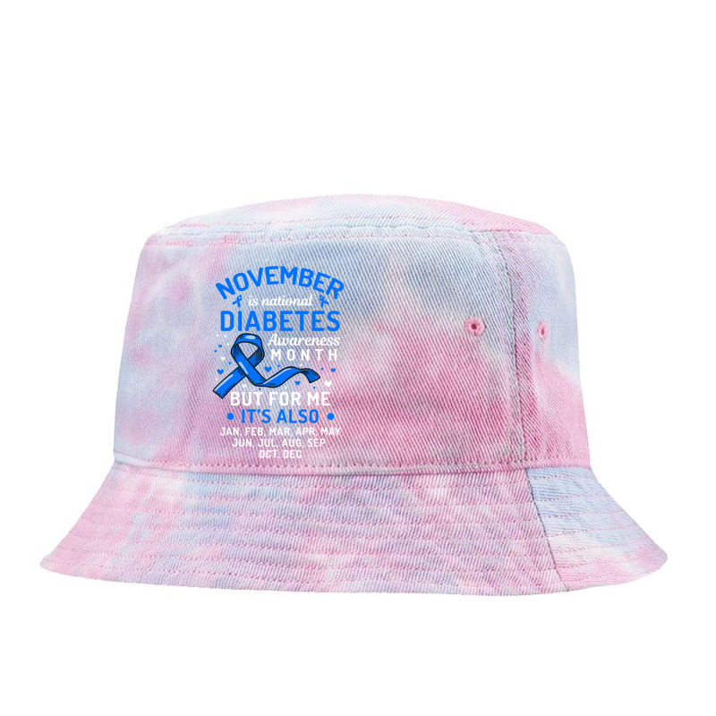 Diabetes November Is National Diabetes Awareness Month Support 288 Tie Dyed Bucket Hat by stress | Artistshot