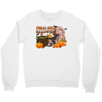 Feral Girl Halloween Crewneck Sweatshirt | Artistshot