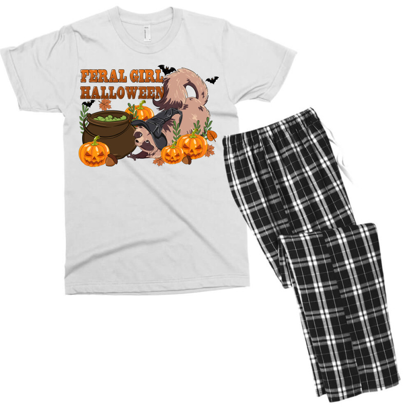 Feral Girl Halloween Men's T-shirt Pajama Set by Oma's Magic World | Artistshot