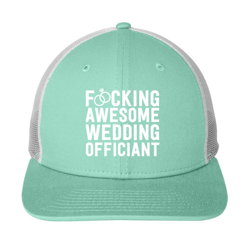 Fucking Awesome Wedding Officiant Gift For Men Minister Snapback Trucker Cap by gitamilda | Artistshot