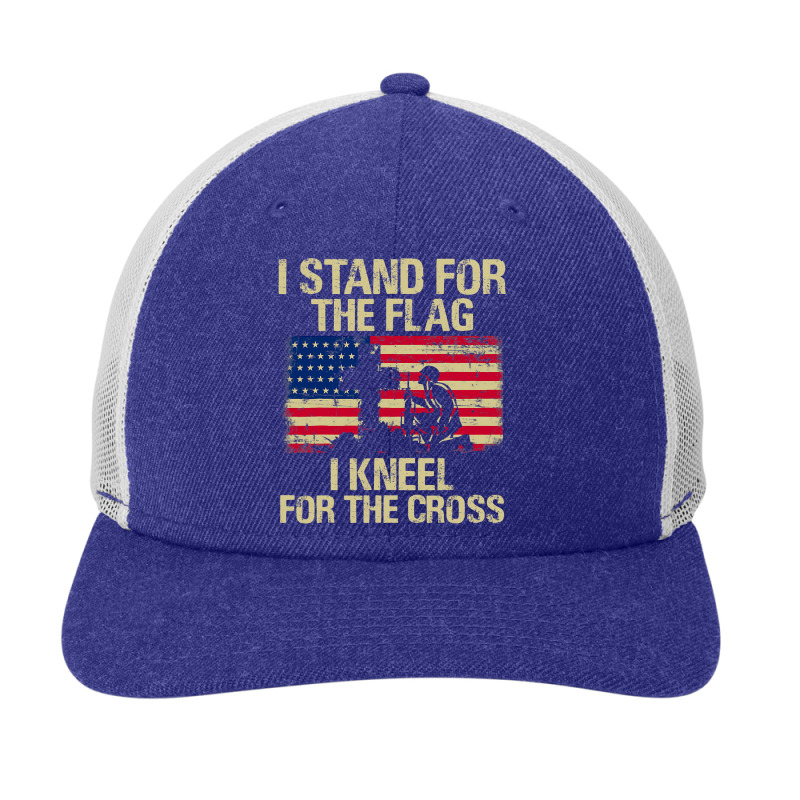 I Stand For The Flag I Kneel For The Cross Veteran Day Gift 19 Snapback Trucker Cap by pester | Artistshot