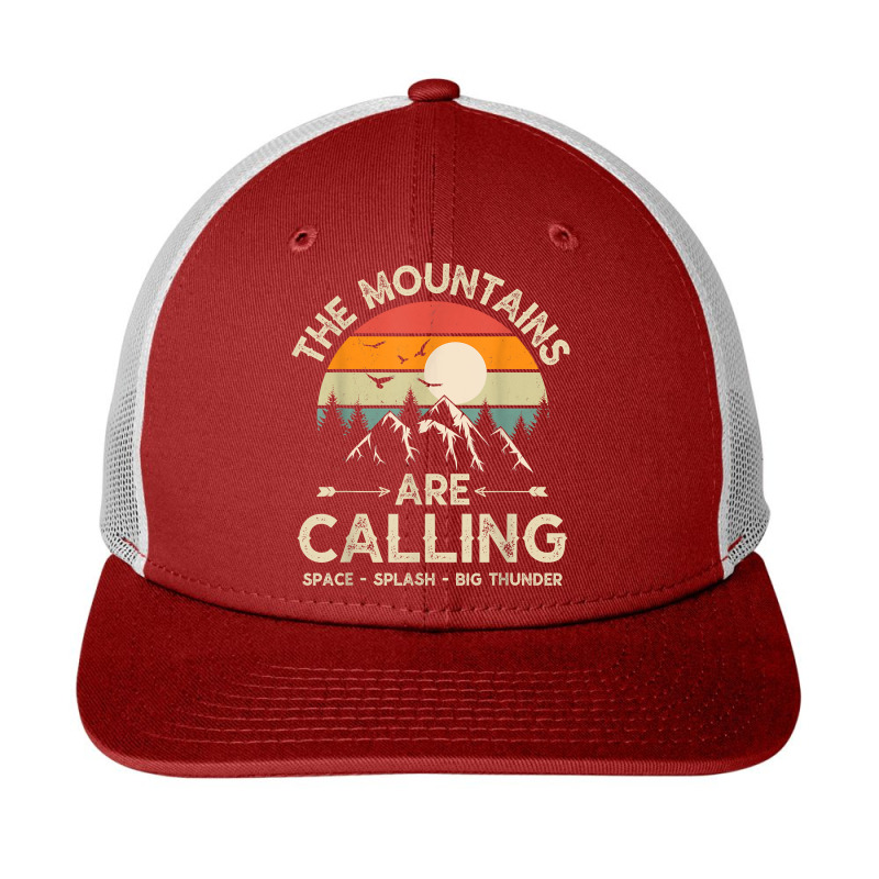 Vintage The Mountains Are Calling Space Splash Big Thunder T Shirt Snapback Trucker Cap | Artistshot