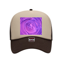 3d Illustration Hypnotic Pattern Abstract Purple Foam Trucker Hat | Artistshot