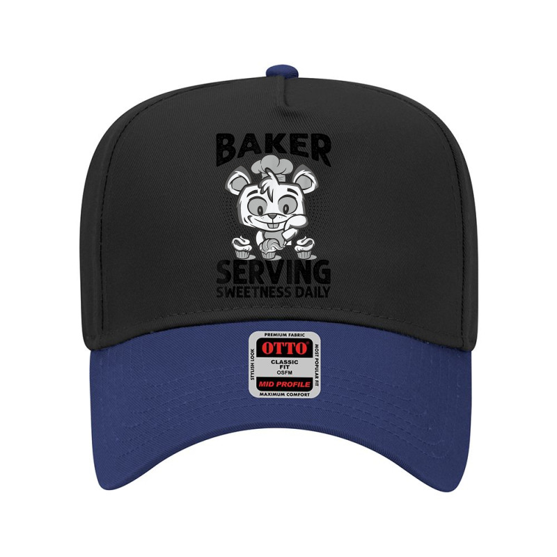 Baker Serving Sweetness Daily   Cakes   Funny   Baking Adjustable Baseball Cap | Artistshot