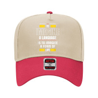 To Imagine A Language Is To Imagine A Form Of Life Quotes Adjustable Baseball Cap | Artistshot