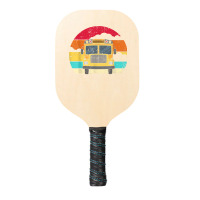 Retro Yellow School Bus For School Bus Driver And Busman Pickleball Paddle | Artistshot