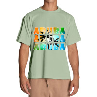 Aruba X3 Dutch Caribbean Souvenir Palm Urban Heavy T-shirt | Artistshot