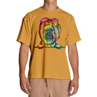 Dog Yorkie Tie Dye T  Shirt Animal Dog Yorkie Tie Dye Color Peeking T Urban Heavy T-shirt | Artistshot