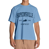 Hopkinsville Kentucky Ky Vintage Athletic Navy Sports Design T Shirt Urban Heavy T-shirt | Artistshot