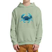 Aqua Colored Crab Urban Pullover Hoodie | Artistshot