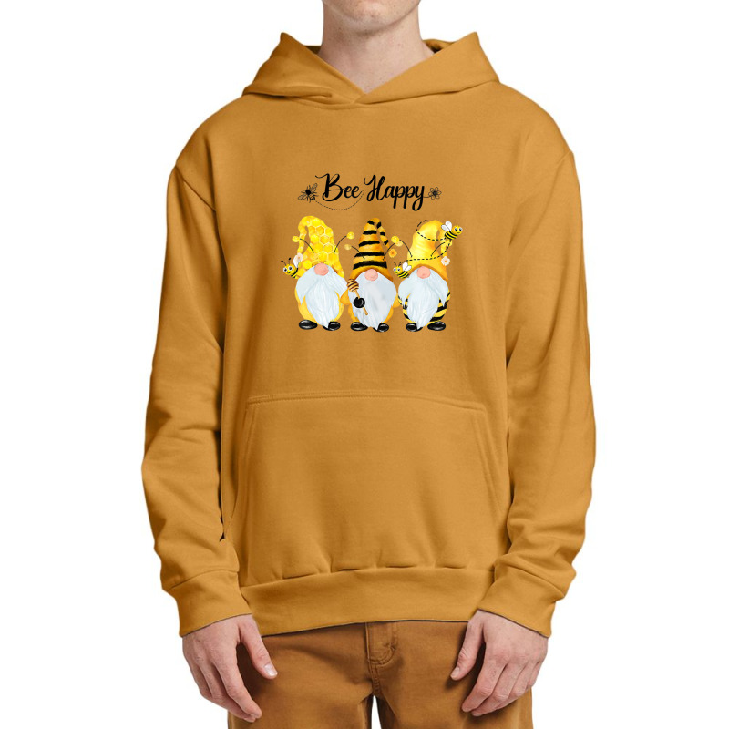 Bee Happy Bee Gnome Spring Urban Pullover Hoodie | Artistshot