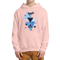 Geometric Triangle Compilation In Blue Urban Pullover Hoodie | Artistshot