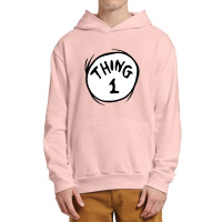 Dr. Seuss Thing 1 Emblem Red Urban Pullover Hoodie | Artistshot