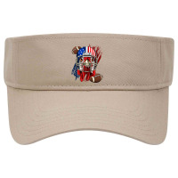 American Football Player Chicken Patriotic Chicken Farmer Visor Hat | Artistshot