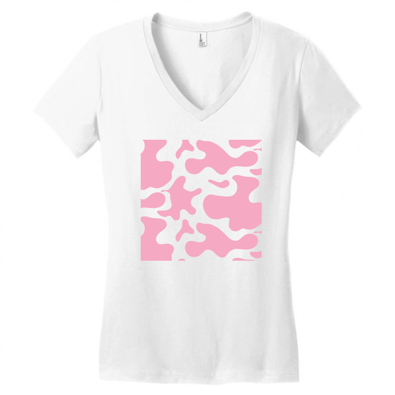 Strawberry Cow Women's V-Neck T-Shirt by Prince Ali | Artistshot