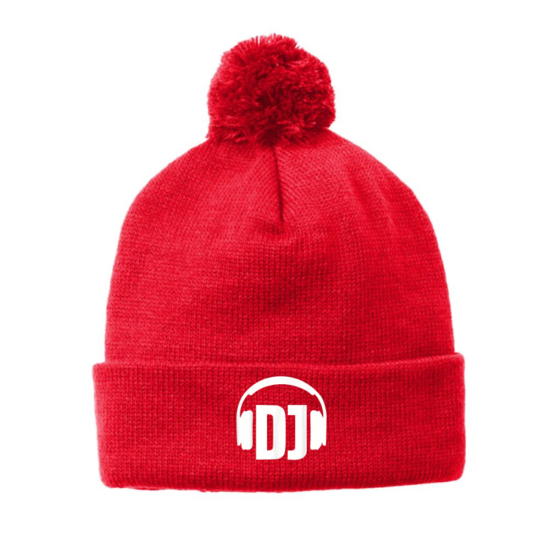 Dj With Headphones T Shirt Pom Pom Beanie by husserllpr | Artistshot