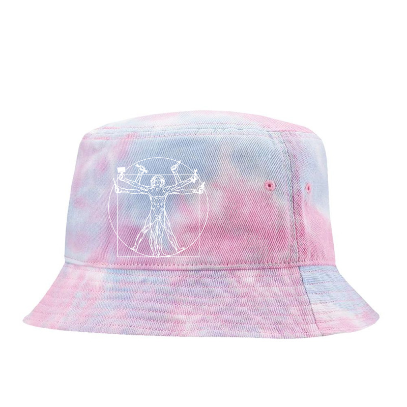 Mens Craftsman Carpenter Vitruvian Tie Dyed Bucket Hat by Jazz Store | Artistshot