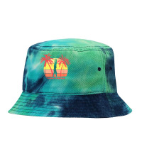 Gymnast Parallel Bar Summer Sunset 80s Palm T Shirt Tie Dyed Bucket Hat | Artistshot