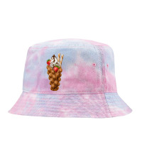 Eggette Bubble Waffle Strawberry Cream T  Shirt Egg Bubble Waffle Vani Tie Dyed Bucket Hat | Artistshot