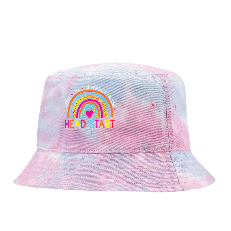 Head Start Rainbow Headstart Teacher First Day Of School T Shirt Tie Dyed Bucket Hat by donatoherrigpwj | Artistshot