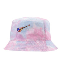 Guitar America Electric Guitar Music Notes Tie Dyed Bucket Hat | Artistshot