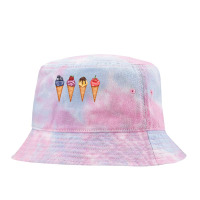 Assorted Ice Cream Cones T  Shirt Assorted Ice Cream Cones Set   Blueb Tie Dyed Bucket Hat | Artistshot