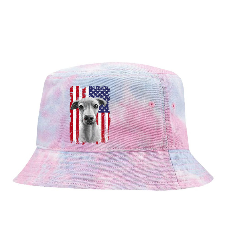 Dogs 365 Distress American Flag Italian greyhound Dog Usa Premium T S Tie Dyed Bucket Hat by kalaiahfry | Artistshot