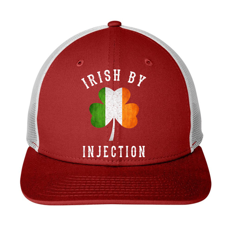 Womens Funny Irish By Injections   St Patricks Day Gift Vneck Snapback Trucker Cap | Artistshot